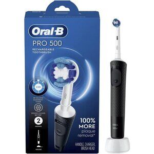 Oral-B Pro 500 Electric Toothbrush with (1) Brush Head, Rechargeable, Black